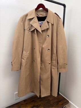 Whaling MFG Co. Vintage Beige Trench Coat - Womens Jacket - Made USA